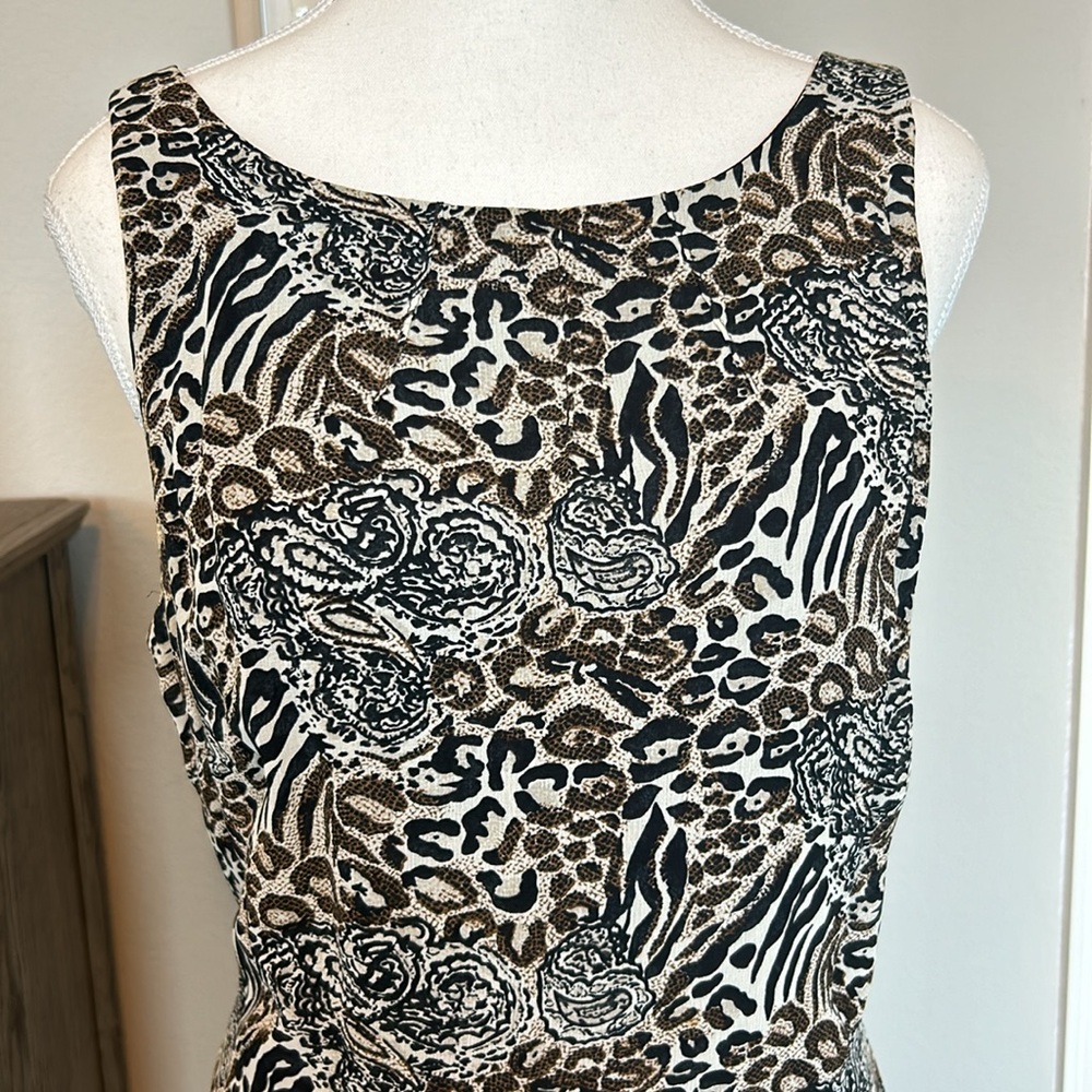 CDC Caren Desiree Company: Animal Print Sleeveless Maxi Dress Size 6 - Picture 5 of 14